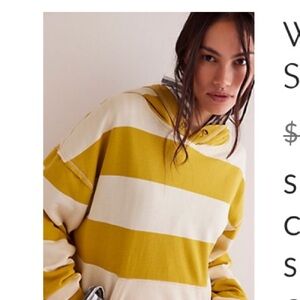 EUC. FREE PEOPLE X We the Free Your Favorite Striped Hoodie. Sold Out Online